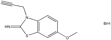 6-Methoxy-3-(prop-2-yn-1-yl)benzo[d]thiazol-2(3H)-imine hydrobromide 구조식 이미지