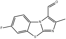 7-FLUORO-2-METHYLIMIDAZO[2,1-B]BENZOTHIAZOLE-3-CARBOXALDEHYDE 구조식 이미지