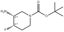 (3S,4R)-rel-3-AMino-1-Boc-4-fluoropiperidine Structure