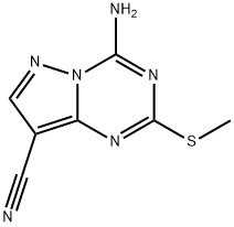 4-AMino-2-(Methylthio)pyrazolo[1,5-a][1,3,5]triazine-8-carbonitrile 구조식 이미지