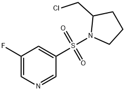 3-(2-(chloroMethyl)pyrrolidin-1-ylsulfonyl)-5-fluoropyridine Structure