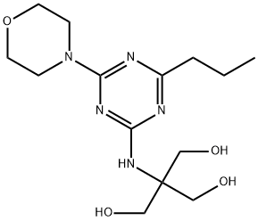 1,3-Propanediol, 2-(hydroxymethyl)-2-((4-(4-morpholinyl)-6-propyl-1,3, 5-triazin-2-yl)amino)- Structure