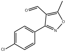 3-(4-클로로페닐)-5-메틸이속사졸-4-카르복스알데히드 구조식 이미지