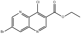 ethyl 7-bromo-4-chloro-1,5-naphthyridine-3-carboxylate Structure