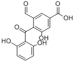 4-(2,6-디히드록시벤조일)-3-포르밀-5-히드록시벤조산 구조식 이미지