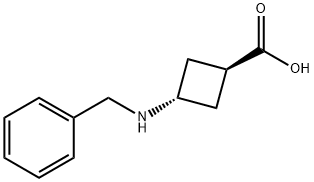 trans-3-[(phenylMethyl)aMino]cyclobutanecarboxylic acid TFA (1:1) Structure