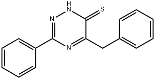 1,2,4-Triazine-6(1H)-thione, 3-phenyl-5-(phenylmethyl)- Structure