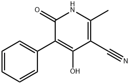 3-시아노-4,6-디히드록시-2-메틸-5-페닐피리딘 구조식 이미지