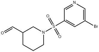 1-(5-broMopyridin-3-ylsulfonyl)piperidine-3-carbaldehyde Structure