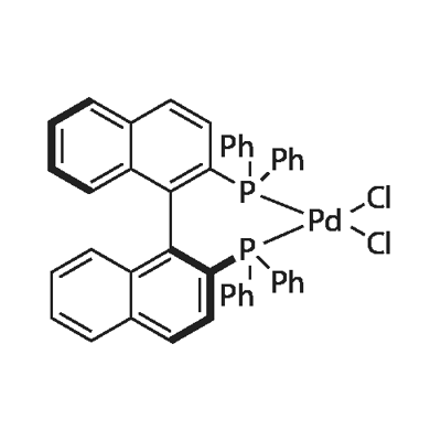 [(R)-(+)-2,2'-BIS(DIPHENYLPHOSPHINO)-1,1'-BINAPHTHYL]PALLADIUM(II) CHLORIDE Structure