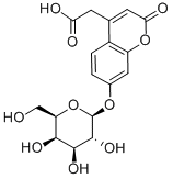 7-O-BETA-D-GALACTOPYRANOSYLCOUMARIN-4-ACETIC ACID Structure