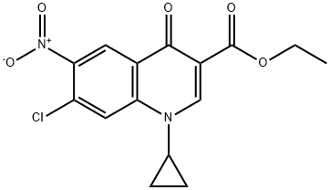 Ethyl 7-chloro-1-cyclopropyl-6-nitro-4-oxo-1,4-dihydro-3-quinolinecarboxylate Structure