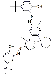 2,2'-[cyclohexylidenebis[(2-methyl-4,1-phenylene)azo]]bis[4-tert-butylphenol] Structure