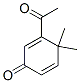 2,5-Cyclohexadien-1-one, 3-acetyl-4,4-dimethyl- (9CI) Structure