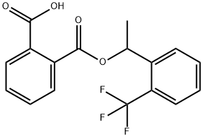 2-((1-(2-(trifluoroMethyl)phenyl)ethoxy)carbonyl)benzoic acid Structure