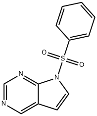 7-(benzenesulfonyl)-7H-pyrrolo[2,3-d]pyrimidine 구조식 이미지