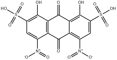 9,10-dihydro-1,8-dihydroxy-4,5-dinitro-9,10-dioxoanthracene-2,7-disulphonic acid 구조식 이미지