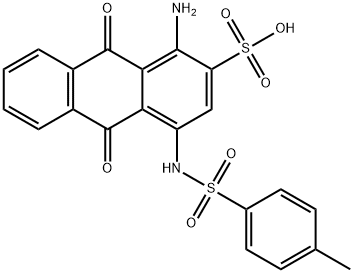 1-amino-9,10-dihydro-9,10-dioxo-4-p-toluenesulphonamidoanthracene-2-sulphonic acid 구조식 이미지