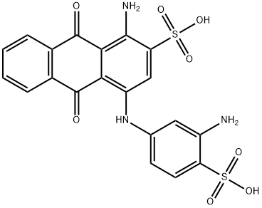 1-amino-4-(3-amino-4-sulphoanilino)-9,10-dihydro-9,10-dioxoanthracene-2-sulphonic acid 구조식 이미지