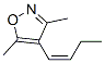 Isoxazole, 4-(1-butenyl)-3,5-dimethyl-, (Z)- (9CI) Structure