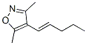 이속사졸,3,5-디메틸-4-(1-펜테닐)-,(E)-(9CI) 구조식 이미지