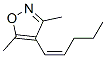 이속사졸,3,5-디메틸-4-(1-펜테닐)-,(Z)-(9CI) 구조식 이미지