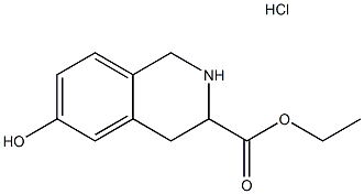 3-isoquinolinecarboxylic acid, 1,2,3,4-tetrahydro-6-hydroxy-, ethyl ester, hydrochloride (1:1) 구조식 이미지