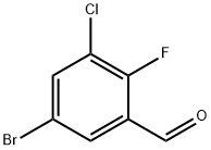 5-Bromo-3-chloro-2-fluorobenzaldehyde Structure