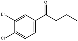 2-Bromo-1-chloro-4-(propylcarbonyl)benzene Structure