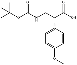 (R)-3-tert-Butoxycarbonylamino-2-(4-methoxy-phenyl)-propionic 구조식 이미지