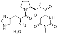 L-프롤린아미드,N-((헥사히드로-1-메틸-2,6-디옥소-4-피리미디닐)카르보닐)-L-히스티딜-,(R)-,수화물 구조식 이미지