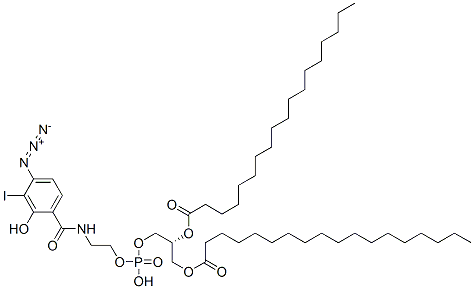1,2-distearoyl-sn-glycero-3-phospho-N-(4-azido-3-iodo-2-hydroxybenzoyl)ethanolamine Structure
