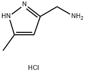 1-(3-Methyl-1H-pyrazol-5-yl)methanamine hydrochloride 구조식 이미지