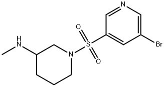 1-(5-브로모피리딘-3-일설포닐)-N-메틸피페리딘-3-아민 구조식 이미지