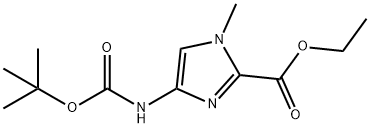1H-IMidazole-2-carboxylic acid, 4-[[(1,1-diMethylethoxy)carbonyl]aMino]-1-Methyl-, ethyl ester Structure