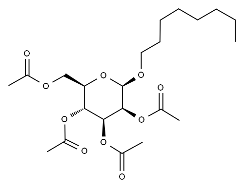 Octyl 2,3,4,6-O-Tetraacetyl-b-D-mannopyranoside 구조식 이미지