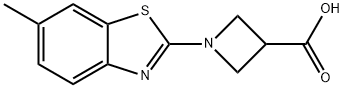 1-(6-Methyl-1,3-benzothiazol-2-yl)azetidine-3-carboxylic acid 구조식 이미지