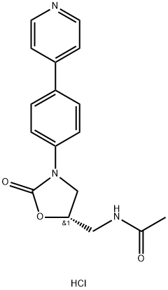 AcetaMide, N-[[(5S)-2-oxo-3-[4-(4-pyridinyl)phenyl]-5-oxazolidinyl]Methyl]-, Monohydrochloride (9CI) 구조식 이미지