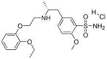 (-)-(R)-5-(2-((2-(o-에톡시페녹시)에틸)아미노)프로필)-2-메톡시벤젠설폰아미드모노하이드로클로라이드 구조식 이미지