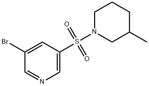3-브로모-5-(3-메틸피페리딘-1-일설포닐)피리딘 구조식 이미지