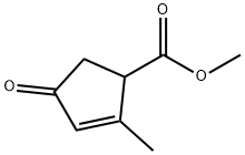 2-Cyclopentene-1-carboxylicacid,2-methyl-4-oxo-,methylester(9CI) Structure