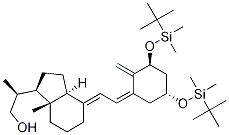 (S)-2-((1R,3aS,7aR,E)-4-((E)-2-((3S,5R)-3,5-bis(tert-butyldiMethylsilyloxy)-2-Methylenecyclohexylidene)ethylidene)-7a-Methyloctahydro-1H-inden-1-yl)propan-1-ol 구조식 이미지