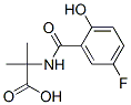 Alanine,  N-(5-fluoro-2-hydroxybenzoyl)-2-methyl- Structure