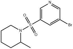 3-브로모-5-(2-메틸피페리딘-1-일설포닐)피리딘 구조식 이미지