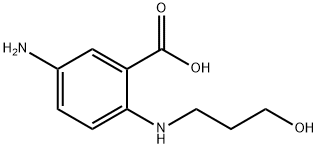 Benzoic acid, 5-amino-2-[(3-hydroxypropyl)amino]- (9CI) Structure