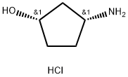Cis-3-AMINOCYCLOPENTANOL HCl salt Structure