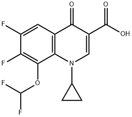 1-CYCLOPROPYL-6,7-DIFLUORO-8-DIFLUOROMETHOXY-4-OXO-3-QUINOLINE CARBOXYLIC ACID Structure