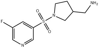 (1-(5-플루오로피리딘-3-일술포닐)피롤리딘-3-일)메탄나민 구조식 이미지