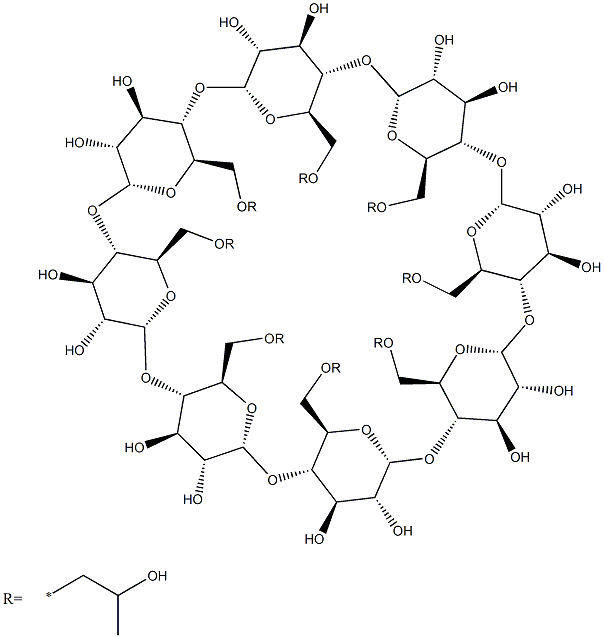 (2-Hydroxypropyl)-γ-cyclodextrin 구조식 이미지