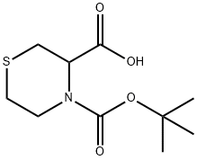 (R)-4-BOC-THIOMORPHOLINE-3-CARBOXYLIC ACID 구조식 이미지